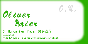 oliver maier business card